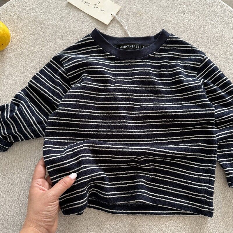 Baby Clothing Layers - 2026 Autumn Kids Long Sleeve Striped