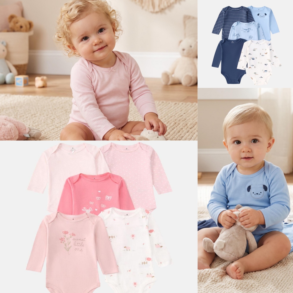 Baby Clothing Gender Neutral - 5 PCS Baby Boys Girls Bodysuit