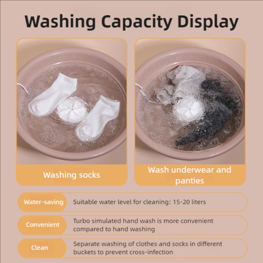 60W Mini Washing Machine Porta - Baby Clothing Washing Machine 评论和价格