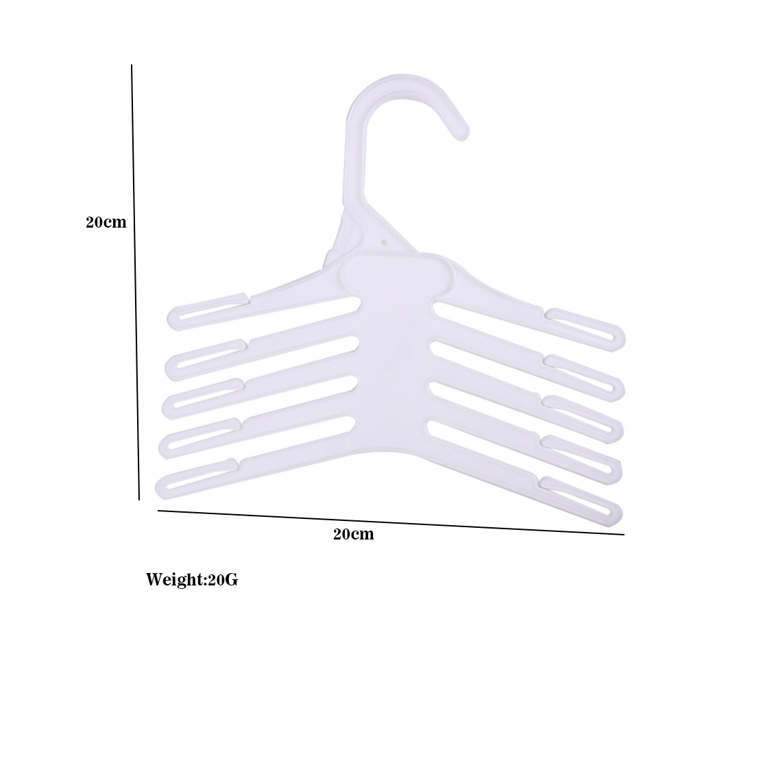 White 20 PCS Plastic Non-Slip  - Baby Clothing Layers 评论和价格