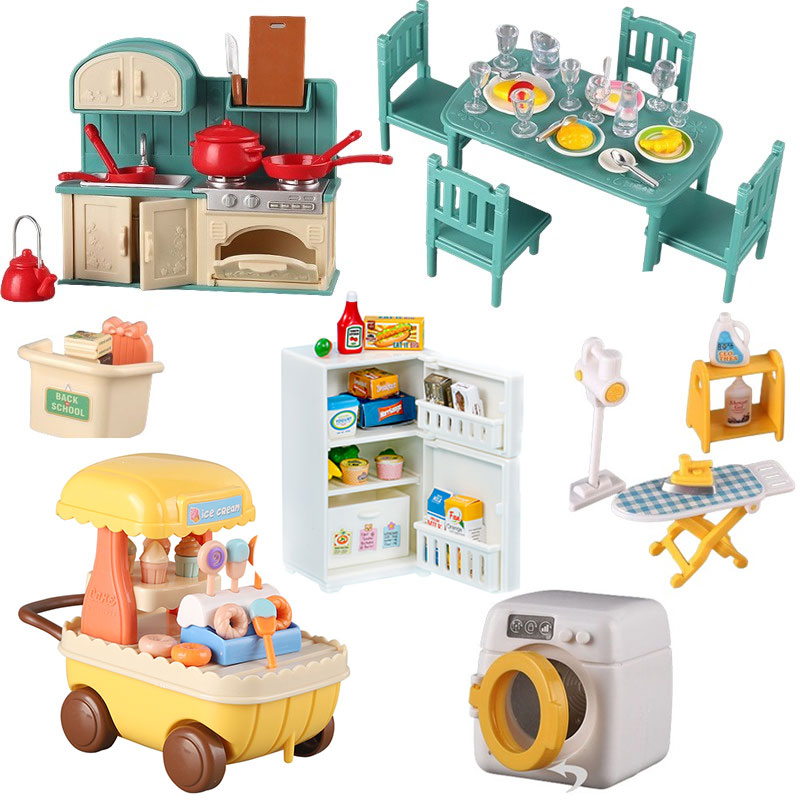 Dollhouse Furniture Set Doll H - Baby Clothing Washing Machine 评论和价格