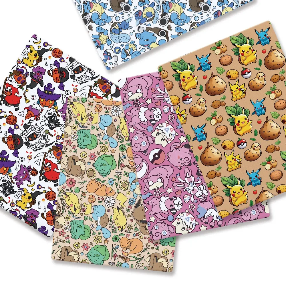 Pokemon Cartoon Fabric140*50cm - Baby Clothing 1 Year Old 评论和价格
