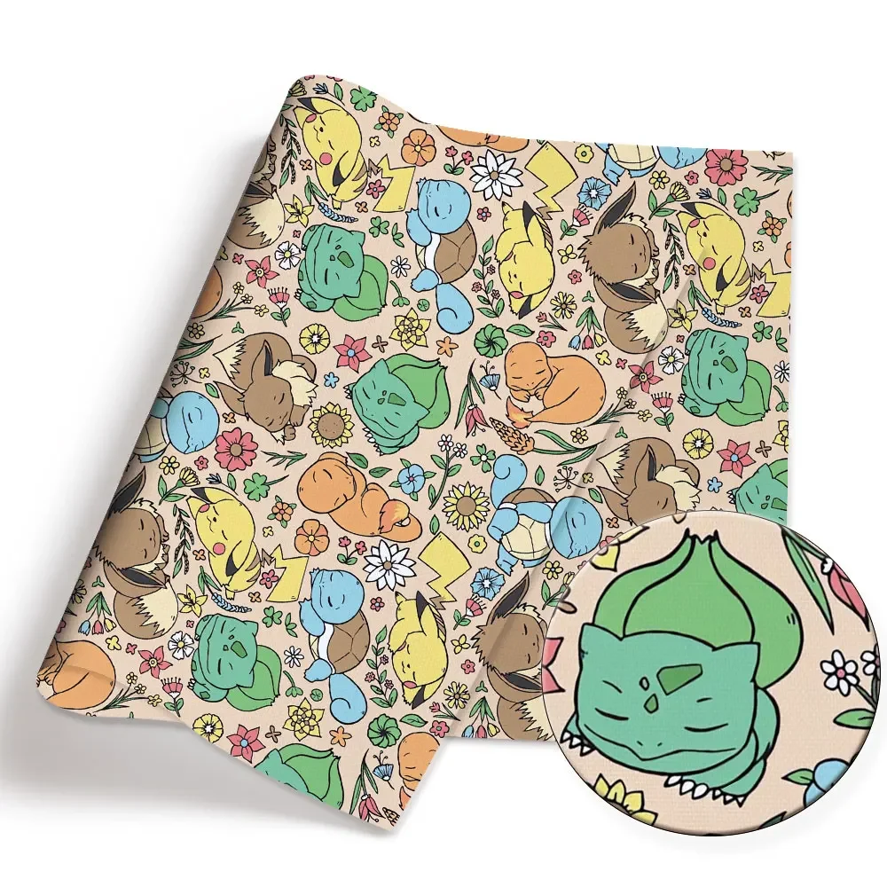 Pokemon Cartoon Fabric140*50cm - Baby Clothing 1 Year Old 评论和价格