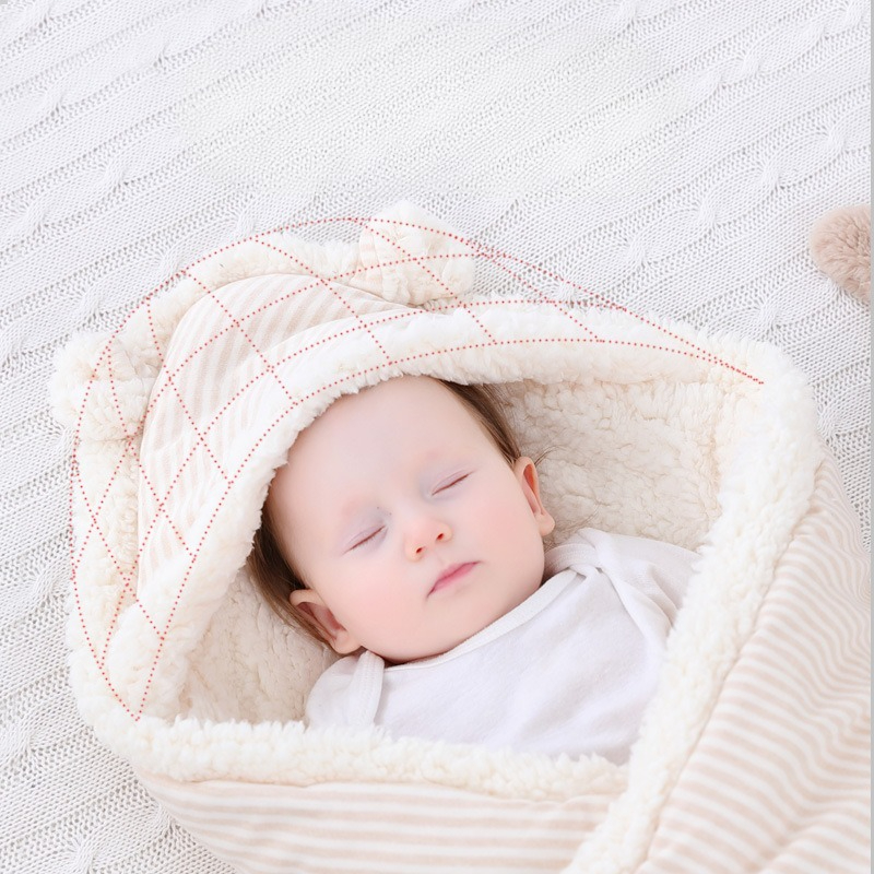 Newborn Lamb Fleece Swaddle Bl - Baby Clothing Material 评论和价格