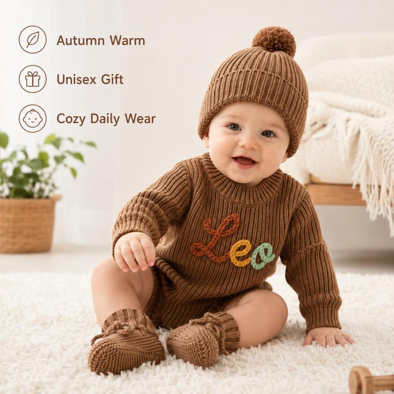Personalized Baby Knit Romper  - Baby Clothing Names 评论和价格