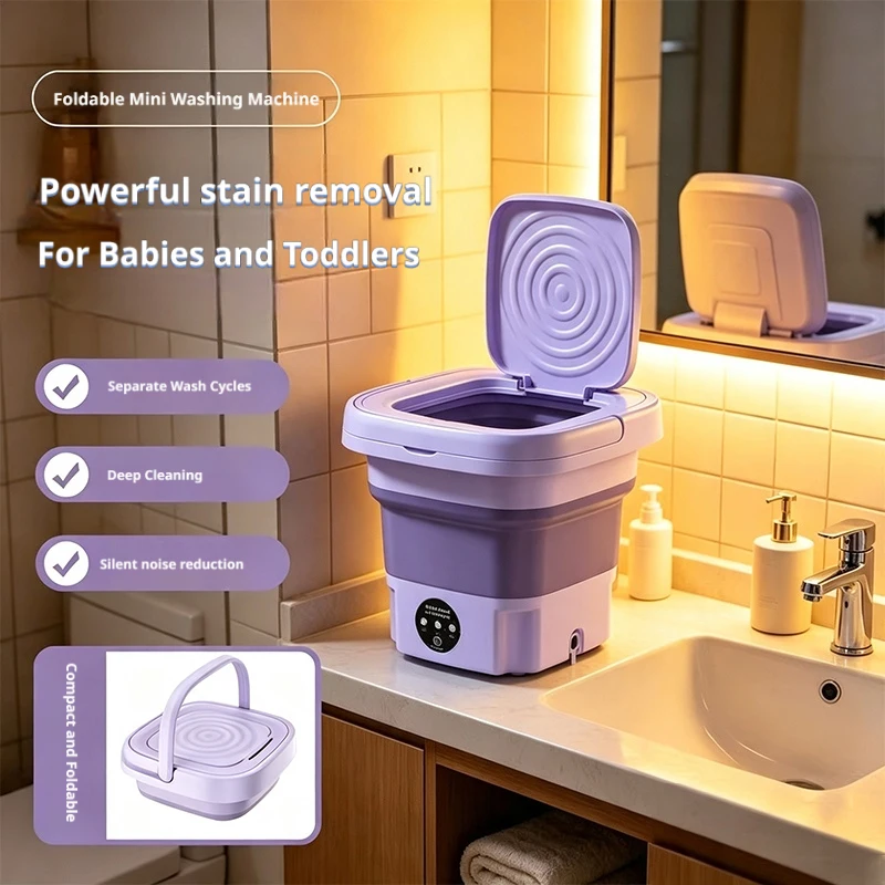 9L Fold Mini Washing Machine P - Baby Clothing Washing Machine 评论和价格