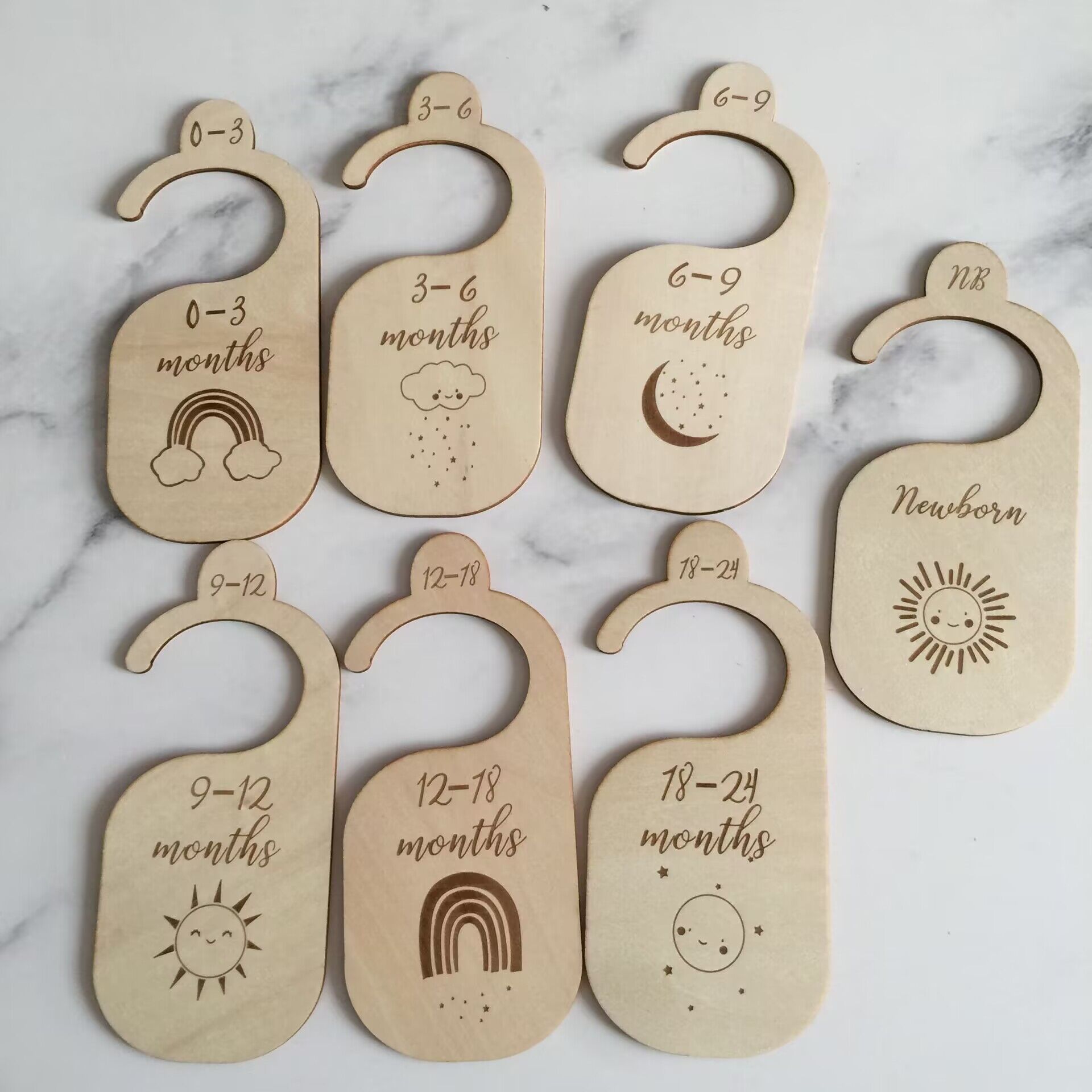 Wooden Baby Closet Size Divide - Baby Clothing Hanger Dividers 评论和价格