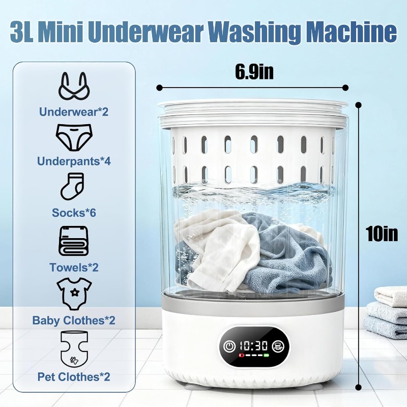 3L Mini Washing Machine,3 In 1 - Baby Clothing Washing Machine 评论和价格