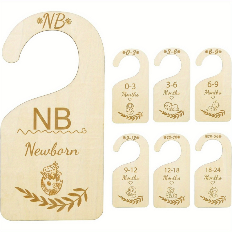 7pcs Wood Baby Closet Dividers - Baby Clothing Hanger Dividers 评论和价格