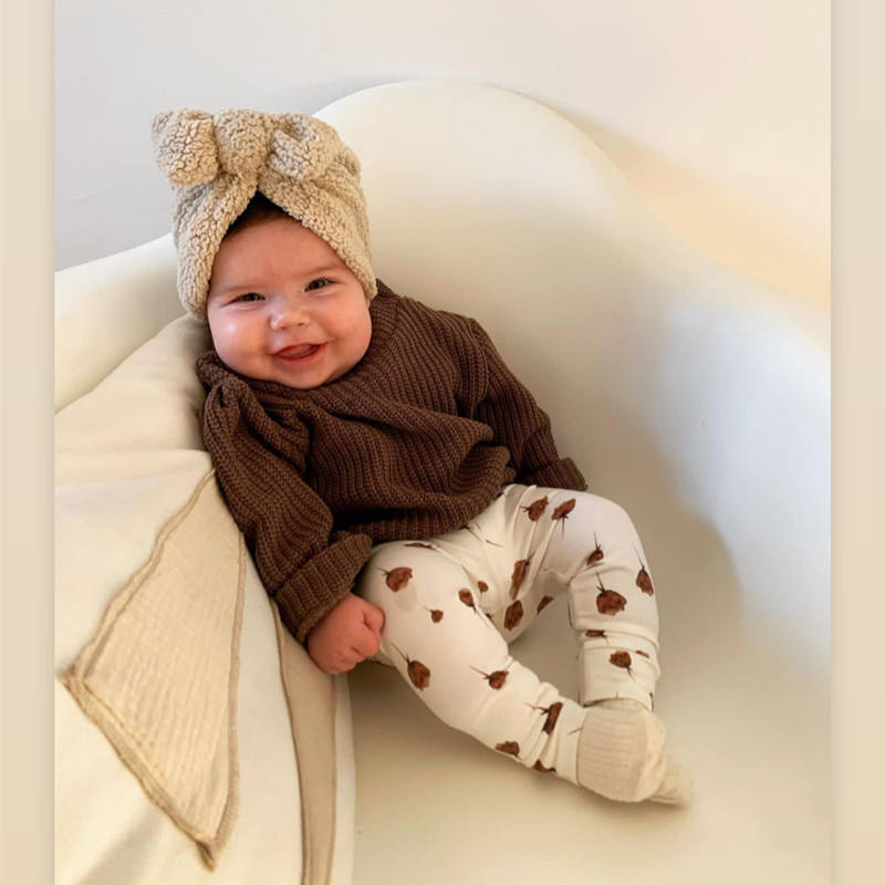 Cute Newborn Baby Knot Turban  - Baby Clothing Material 评论和价格