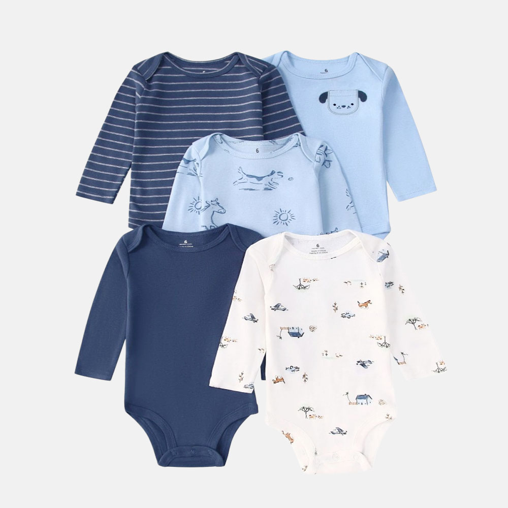 5 PCS Baby Boys Girls Bodysuit - Baby Clothing Gender Neutral 评论和价格