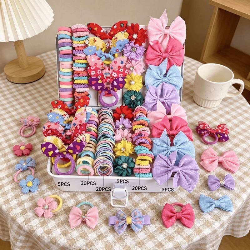 73PCS   New Fabric Girls Hair  - Baby Clothing Material 评论和价格