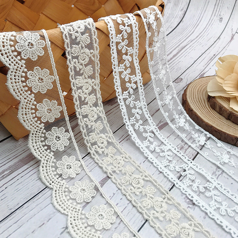 3Yards/Lot Embroidery White Be - Baby Clothing Material 评论和价格
