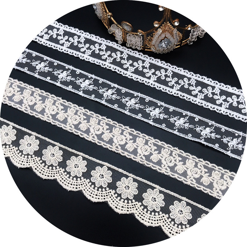 3Yards/Lot Embroidery White Be - Baby Clothing Material 评论和价格