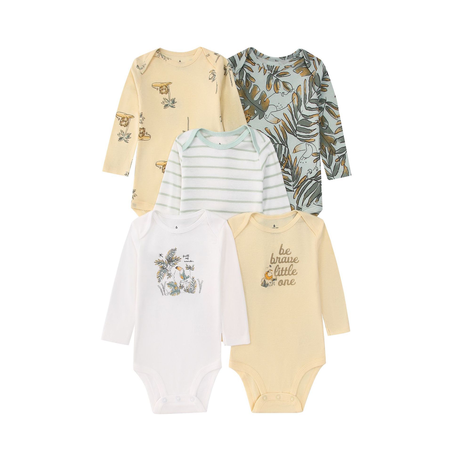 5PCS Newborn Infant Baby Bodys - Baby Clothing Gender Neutral 评论和价格