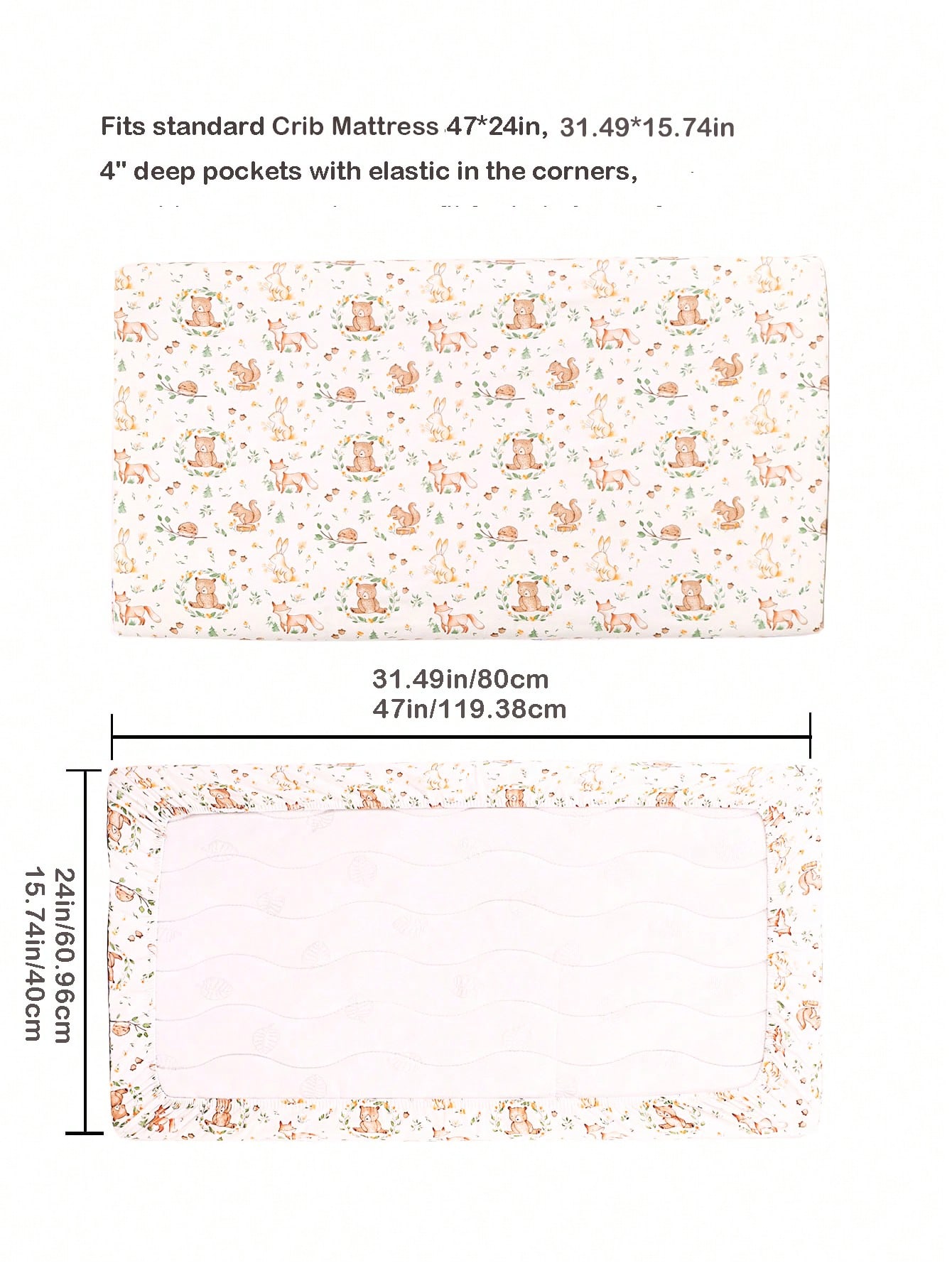1pc Baby Crib Fitted Sheet wit - Baby Clothing Material 评论和价格